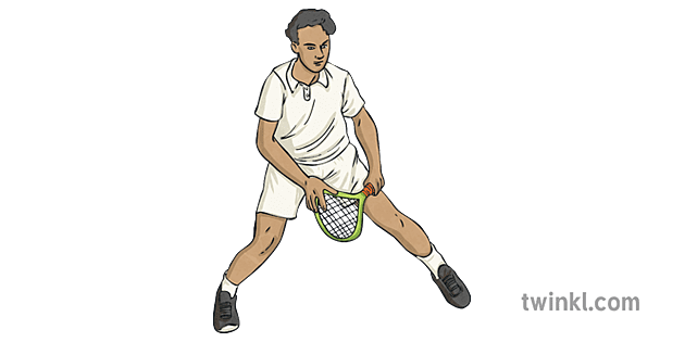 tennis player small man person sport wimbledon mps ks2 Ilustración - Twinkl