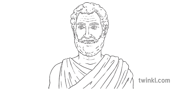 thales of miletus portrait scientist philosopher mathematician ancient ...