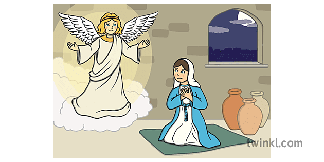 The Annunciation Angel Gabriel Visits Mary Nativity Story Bible Jesus