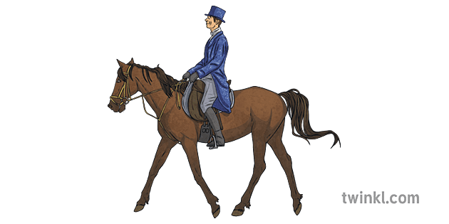 to-ride-the-high-horse-idioms-animal-rider-sports-topics-ks2-illustration