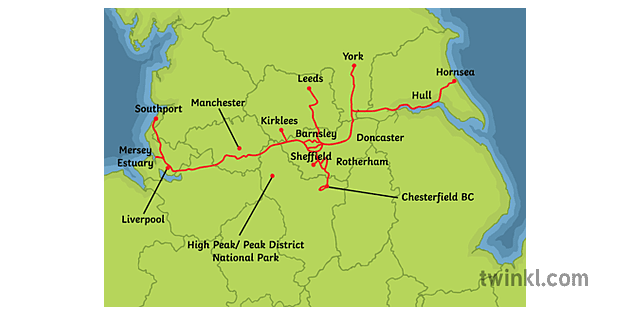 trans pennine trail bike route map