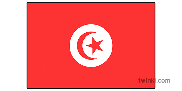 突尼斯国旗 Illustration Twinkl