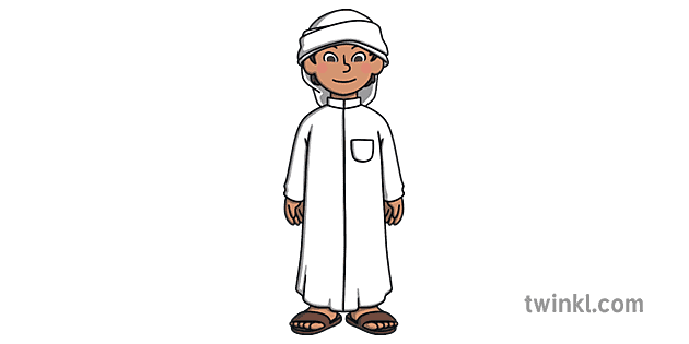 UAE Boy Standing Wearing Gutra - Twinkl