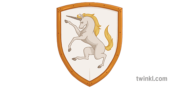 escudo unicórnio bronze história adesivos secundário Illustration - Twinkl