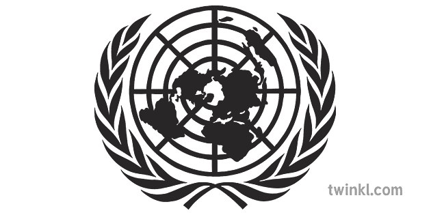 United Nations Logo Religion Re Un Secondary Bw Rgb Illustration Twinkl