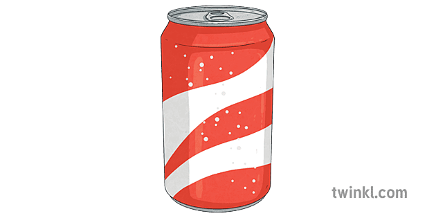 Unlabelled Drink Can Illustration - Twinkl