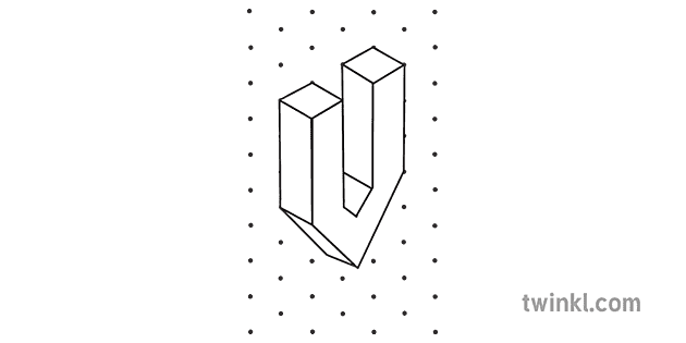 V Isometric Alphabet With Tone Art Drawing Letters Secondary Bw Rgb