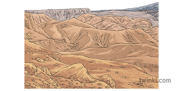 国王景观峡谷埃及沙漠沙滩背景场景mps Ks2 Illustration Twinkl