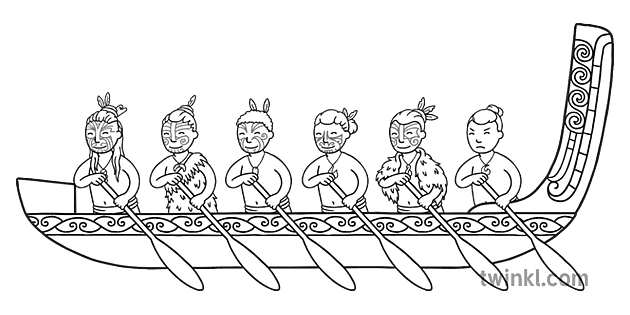 Waka Full Of Brothers Traditional Tales Maori Legend Canoe Boat Water