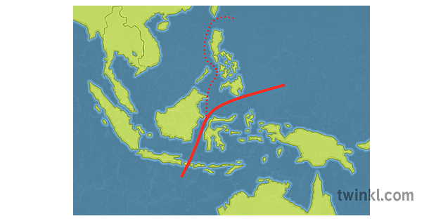 wallace line map ciència secundària - Twinkl