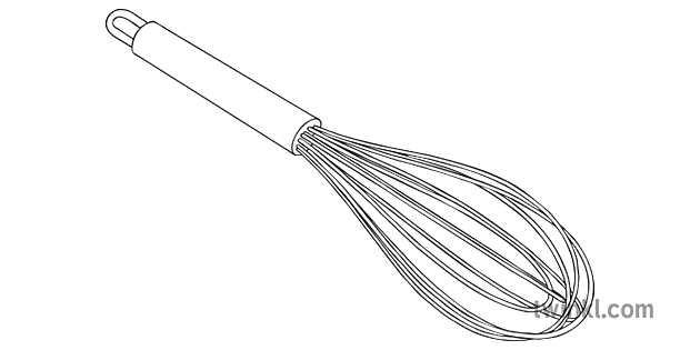 Whisk Black and White Illustration - Twinkl