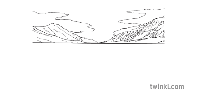 冬季山背景風景湖秋天英語第二次bw Rgb Illustration Twinkl