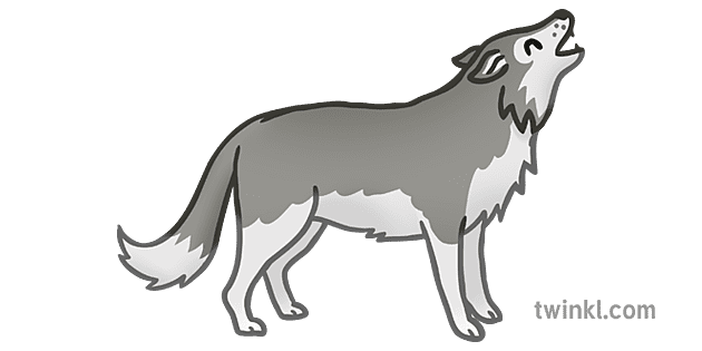 Wolf Emoji Symbol SMS Tier Illustration - Twinkl