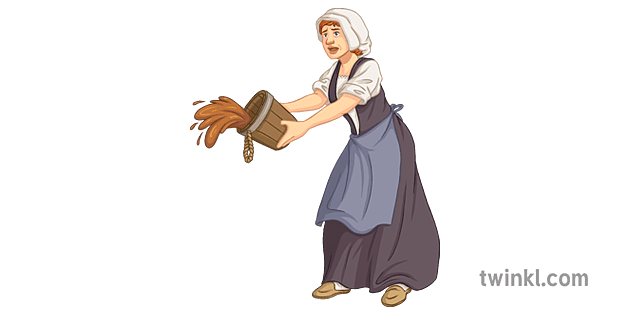 Woman Putting out Fire with Beer History Secondary Illustration - Twinkl