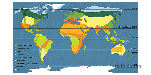 World Biomes Map Geography Canada Secondary Twinkl   World Biomes Map   Geography Canada Secondary 