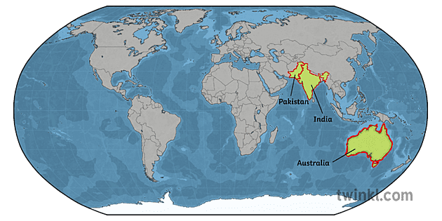 maailmankartta pakistanin ja intian kanssa korostettu kartta ks2 vuosi 6 on