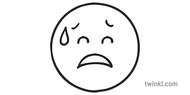 Preocupado Emoji Emociones Emoticon Icono Sen Ks1 Blanco Y Negro Rgb