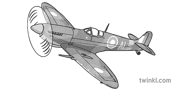 Avion Noir Et Blanc Illustration Twinkl
