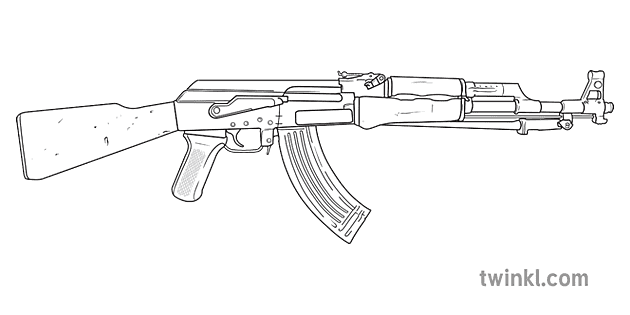 Автомат калашникова раскраска для детей распечатать Раскраски Ак 47 автомат (37 шт.) скачать или распечатать бесплатно #11974