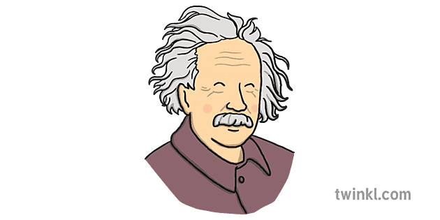 Albert Einstein Illustration - Twinkl
