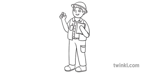 Arqueologo 1 Blanco Y Negro Rgb Ver 1 Illustration Twinkl