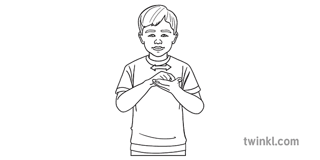 auslan woorde skryf swart en wit rgb ver 1 3 Illustration - Twinkl