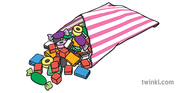 Bag of Sweets 1 Illustration - Twinkl