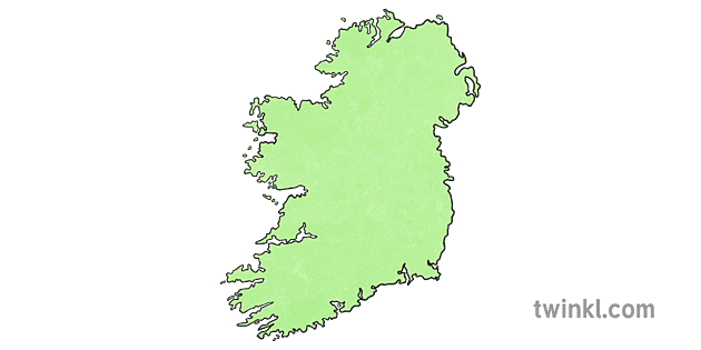 Blank Map of Ireland Illustration - Twinkl