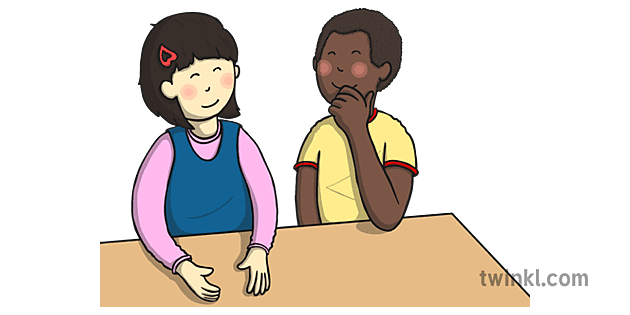 Boy And Girl Thinking Illustration Twinkl