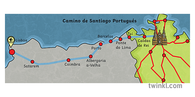 camino de santiago portugues ver 1 Illustration - Twinkl