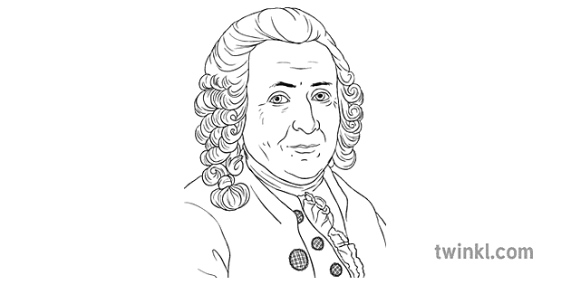 Carl Linnaeus Schwarz Weiß Illustration - Twinkl