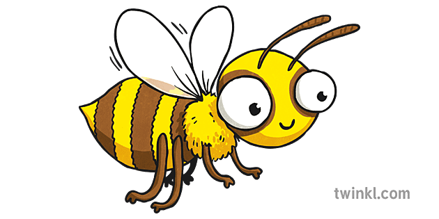 Cartoon Bee Illustration - Twinkl