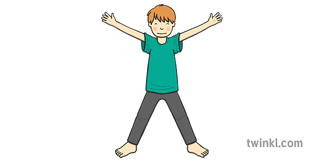 Child Making a Wide Shape - Twinkl