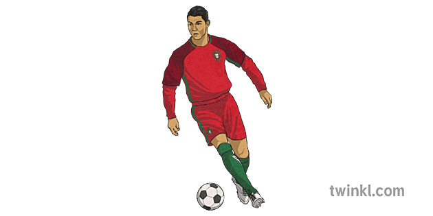 Cristiano Ronaldo Portugal 1 Illustration - Twinkl