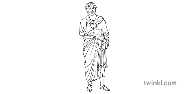 Kaiser Hadrian Schwarz Weiß - Twinkl