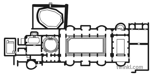 Example Floor Plan of a Roman Bath House Illustration - Twinkl