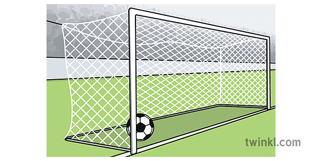 サッカー Between Goal Posts Background Black Lines Ver 1 Illustration Twinkl