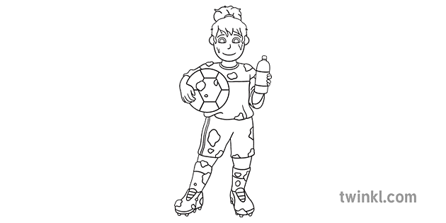 フットボール選手 黒と白のrgb Ver 1 Illustration Twinkl