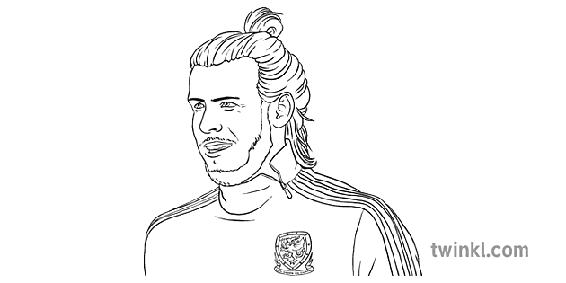 gareth bale noir et blanc 1 Illustration - Twinkl