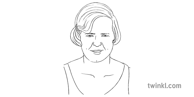 gertrude ederle schwarz weiß Illustration - Twinkl