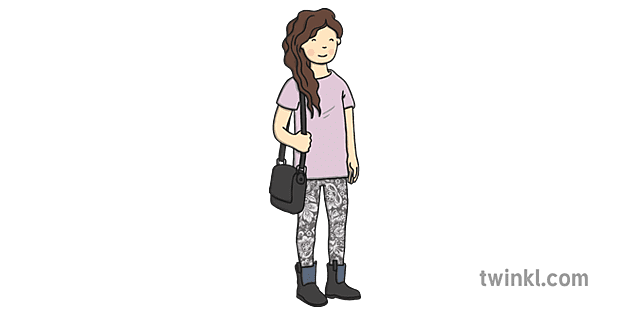 Girl Stood Up 2 Illustration - Twinkl