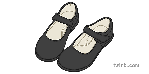 Girls School Shoes Illustration - Twinkl