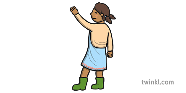 目標を達成する 小さな女の子 手を振る Illustration Twinkl