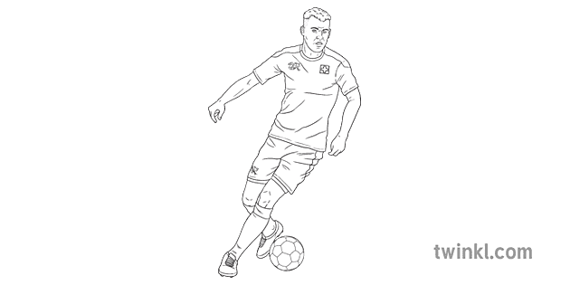 granit xhaka black and white rgb ver 1 Illustration - Twinkl