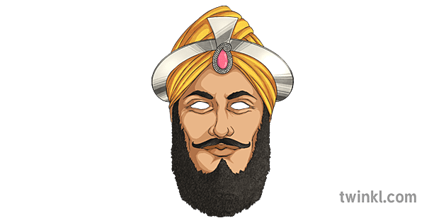Guru Gobind Singh Face Mask Illustration - Twinkl