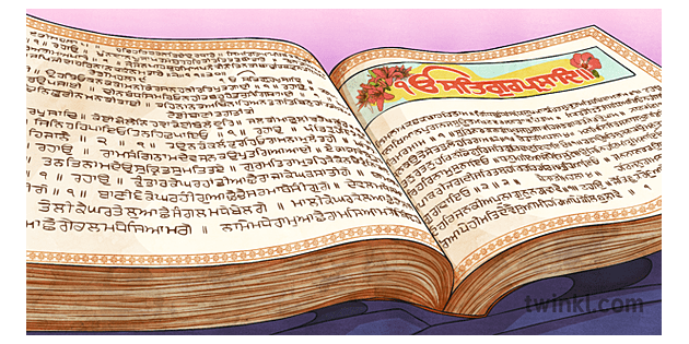 Guru Granth Sahib Book Illustration Twinkl