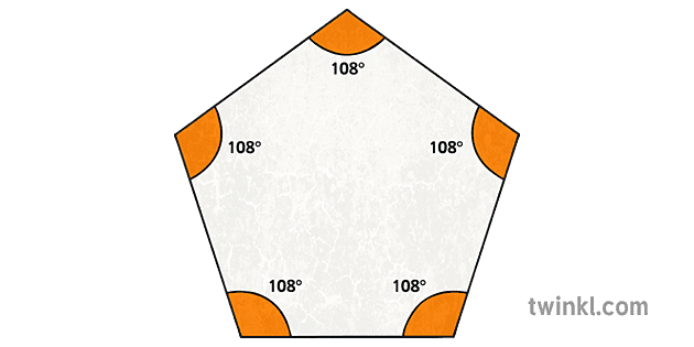 Illustration Twinkl   Interior Angles Of A Pentagon 