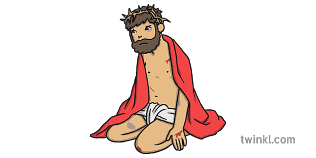 Jesus Beated Mocked The Easter Story Bible Crown Of Thorns Open Eyes Ks1 Ver 1