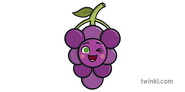 kawaii style trauben ver 1 Illustration - Twinkl
