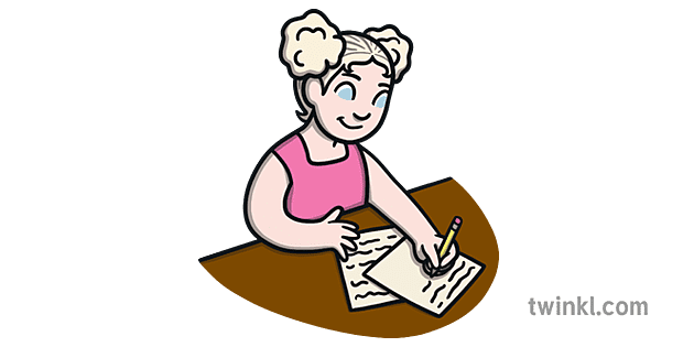 Letter Child L Writing Illustration -